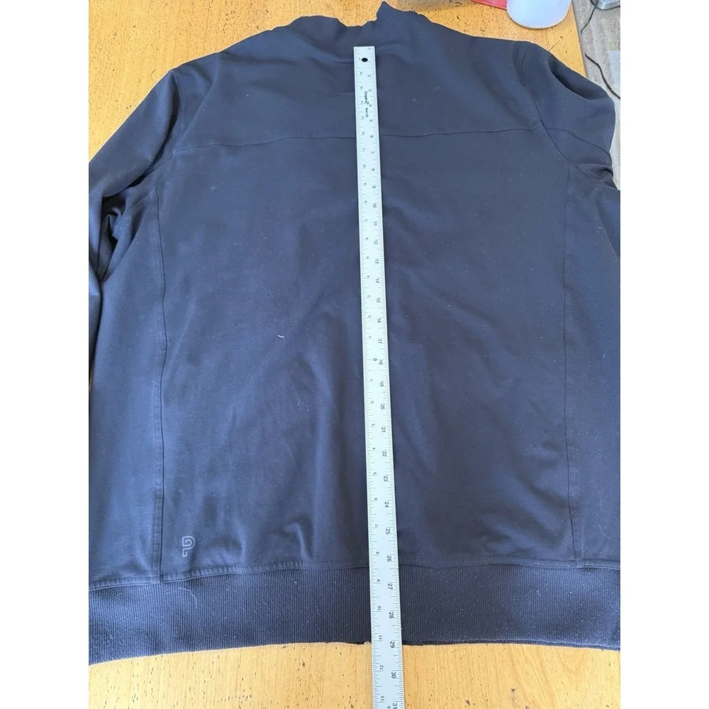 Public Rec Crosstown Bomber Jacket Mens XXL Black Full Zip Pockets Stretch
